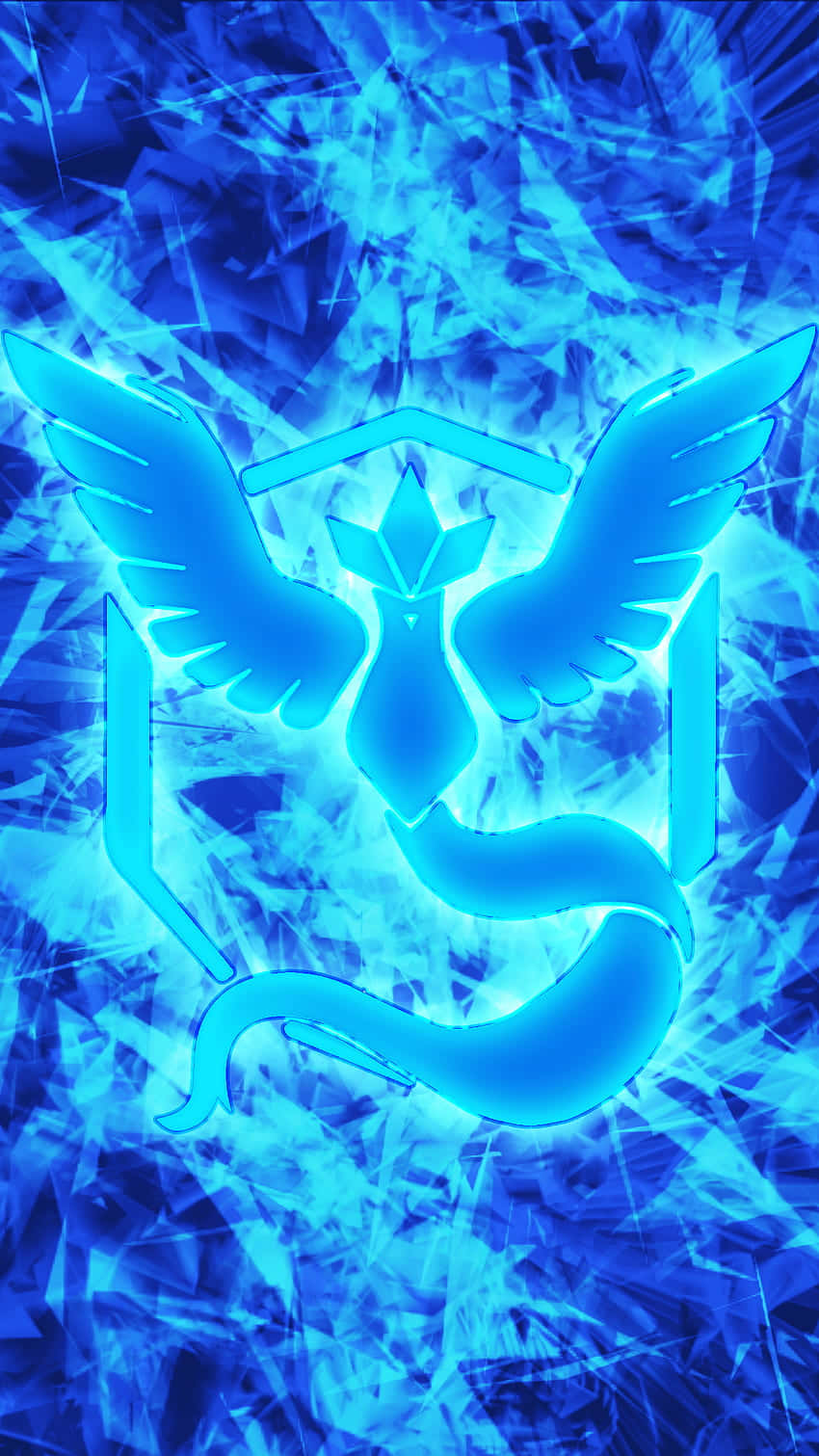 Glowing Articuno Blue Abstract Background Background