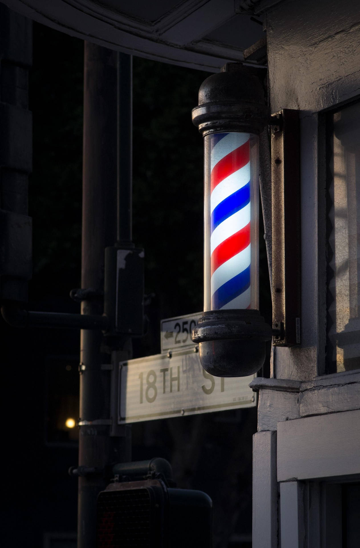 Glowing Barber Pole Background