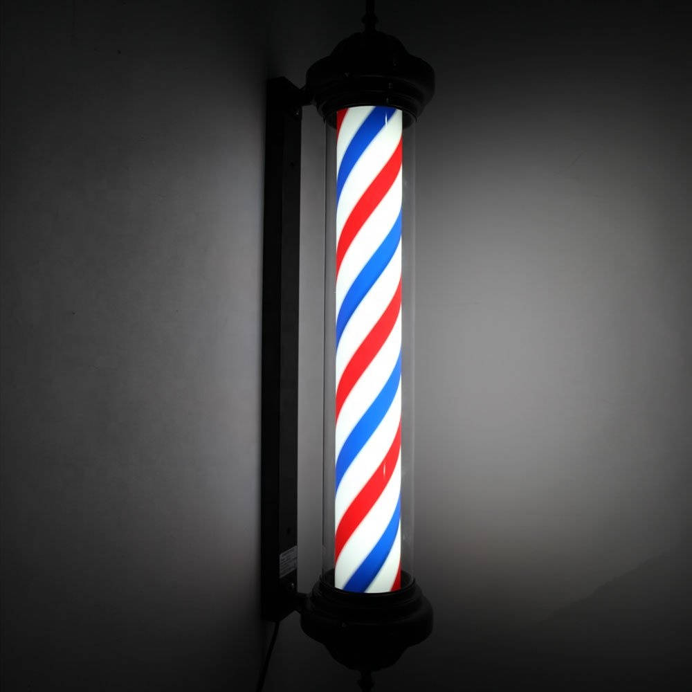 Glowing Barber Pole Lamp Background