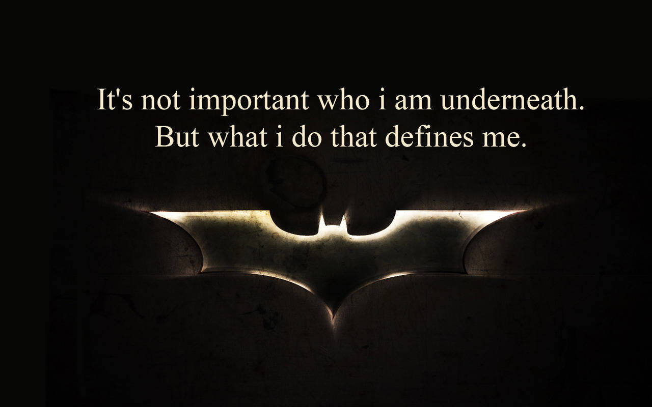 Glowing Batman Logo Quotes Background