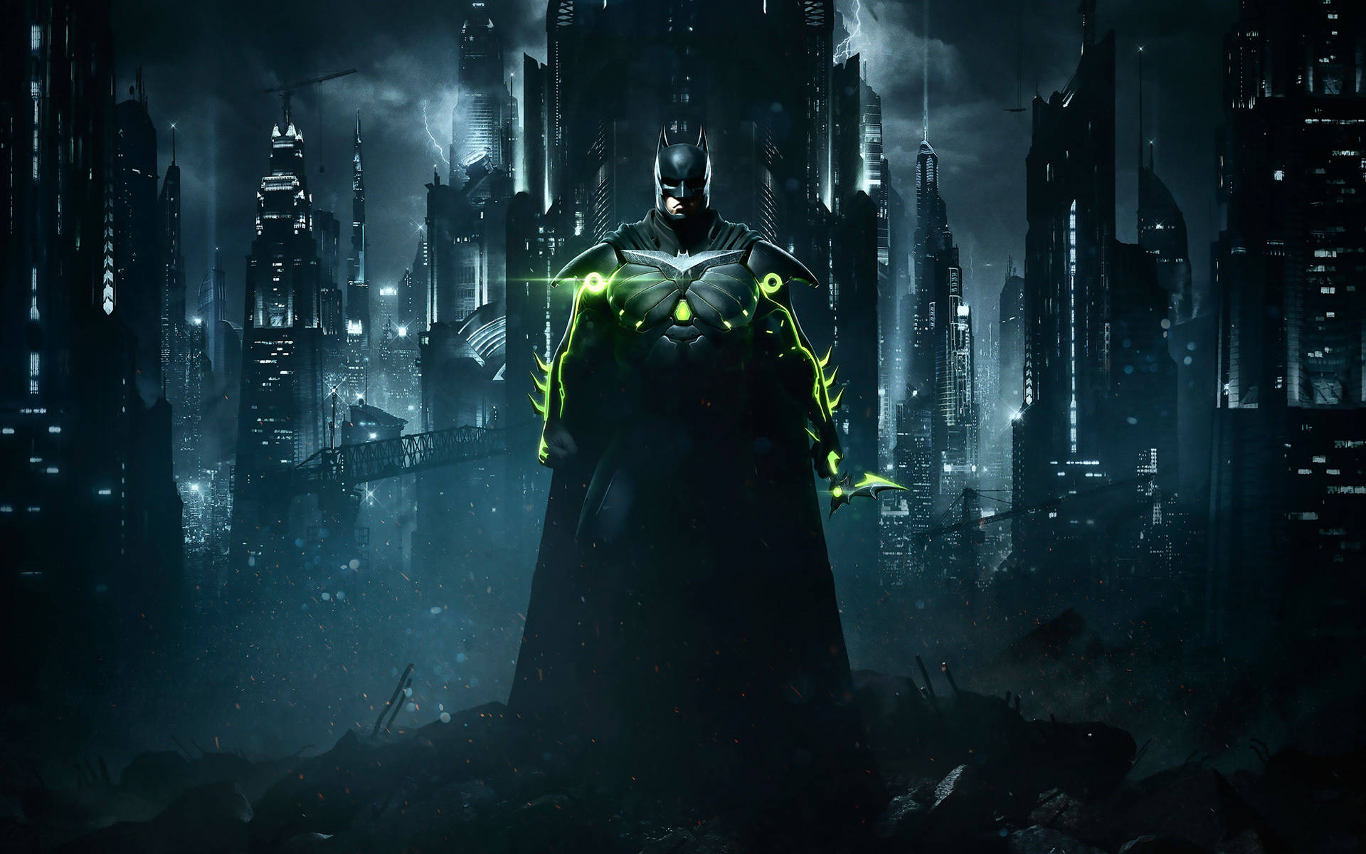 Glowing Batman Suit Background