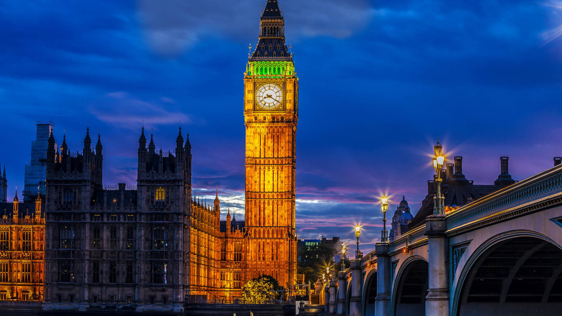 Glowing Big Ben Background