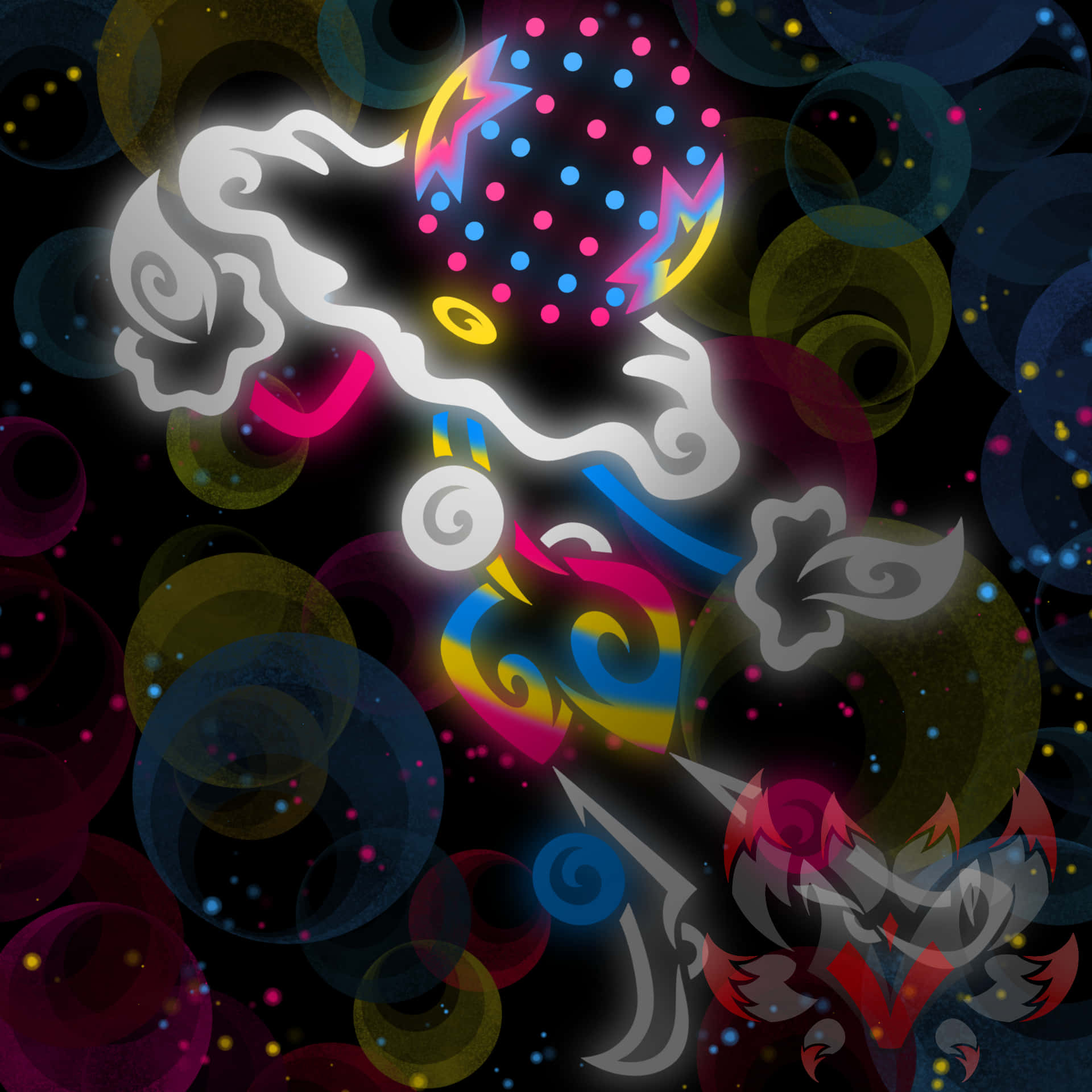 Glowing Blacephalon Background