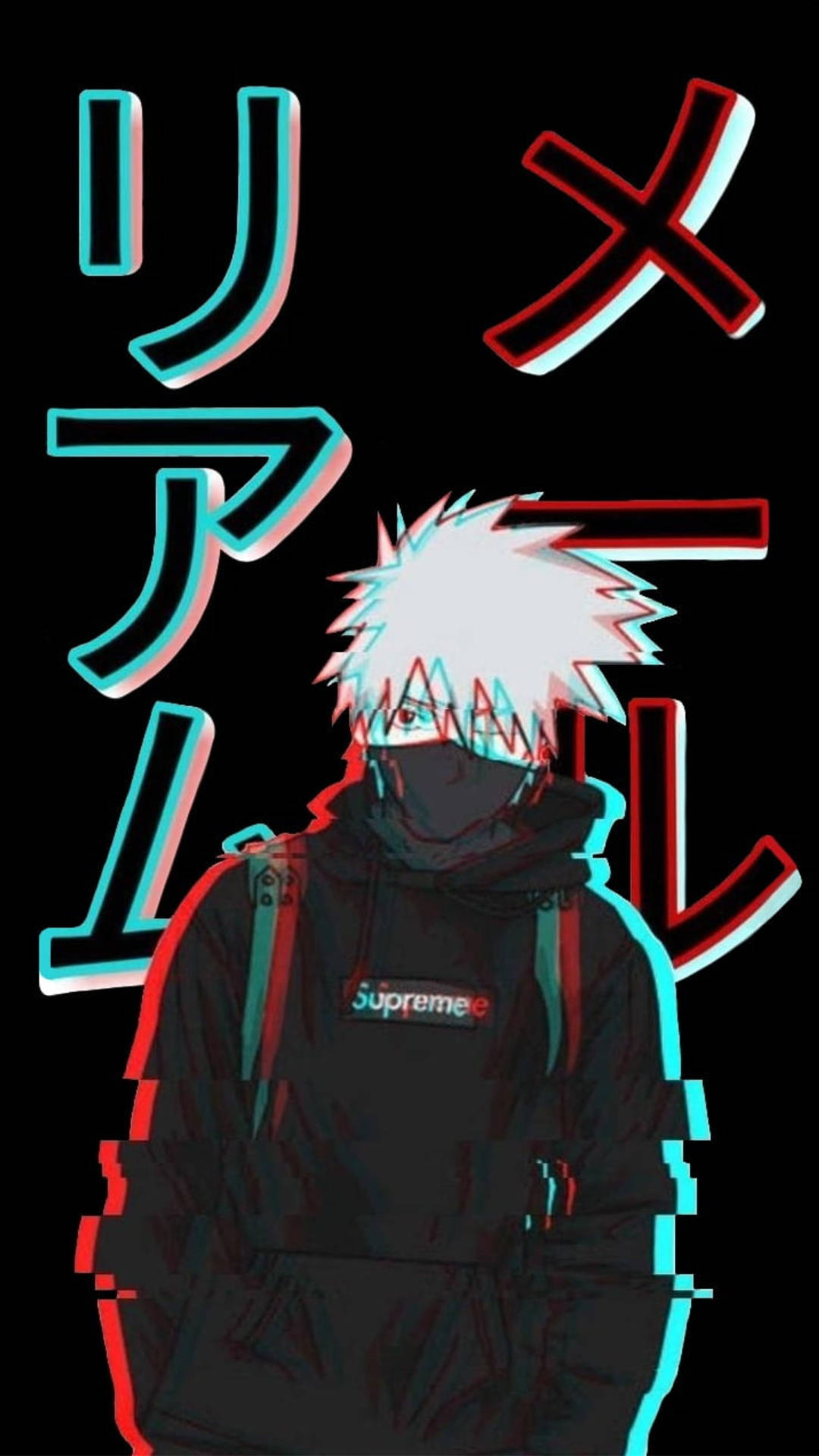 Glowing Blue And Red Kakashi Hatake Supreme