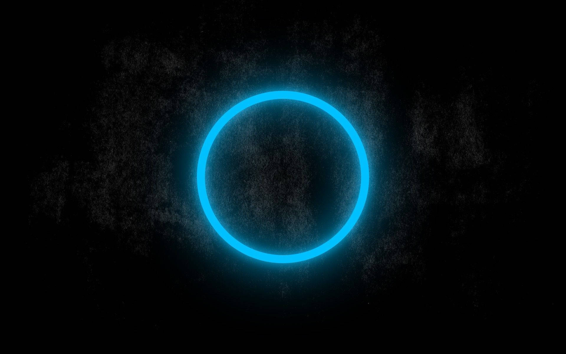 Glowing Blue Circle Outline