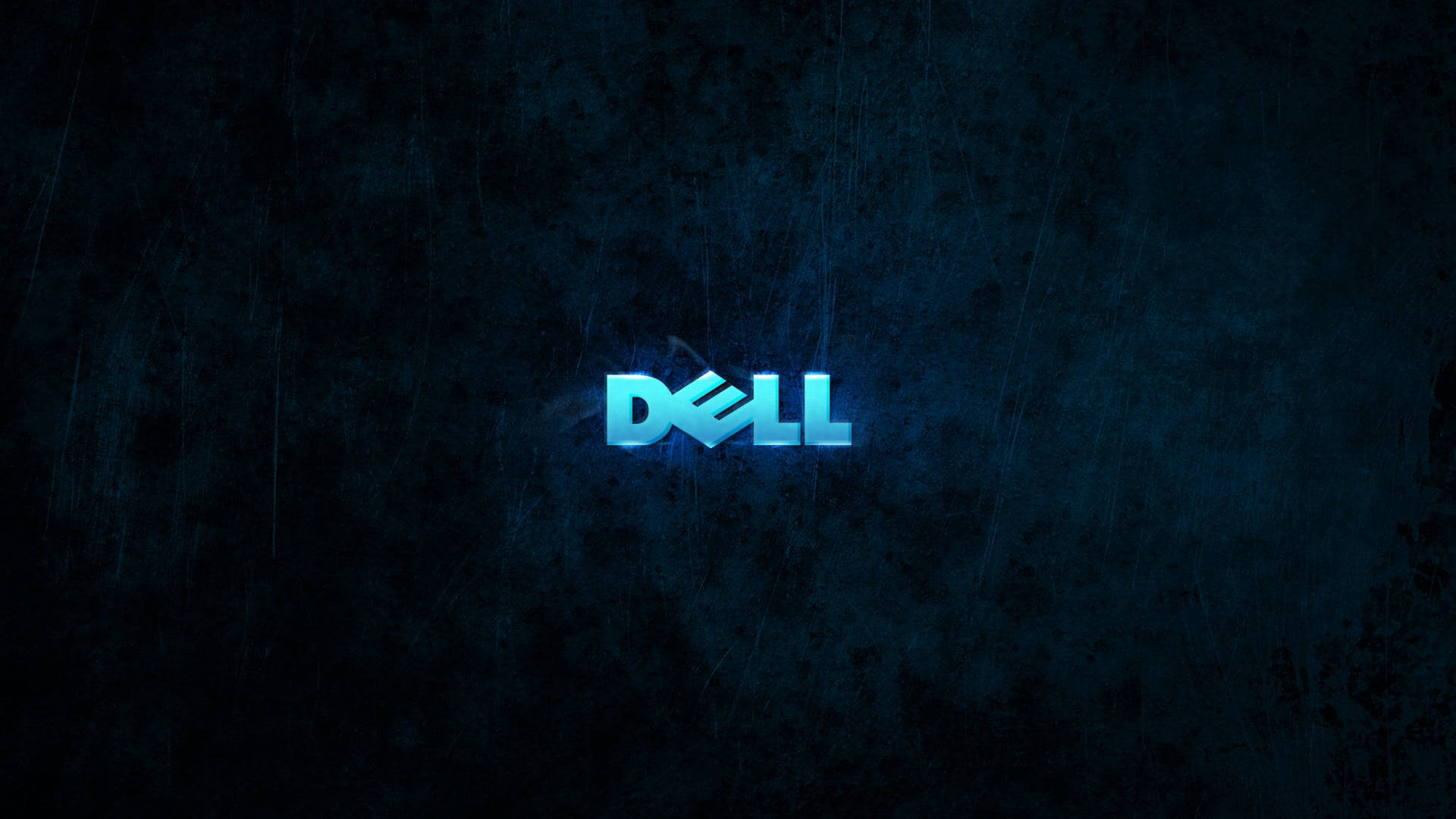 Glowing Blue Dell Laptop Logo