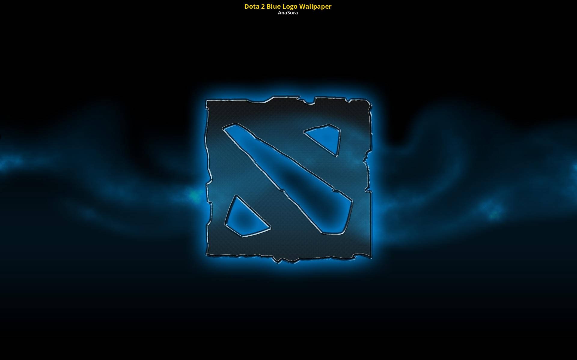 Glowing Blue Dota 2 Logo Background