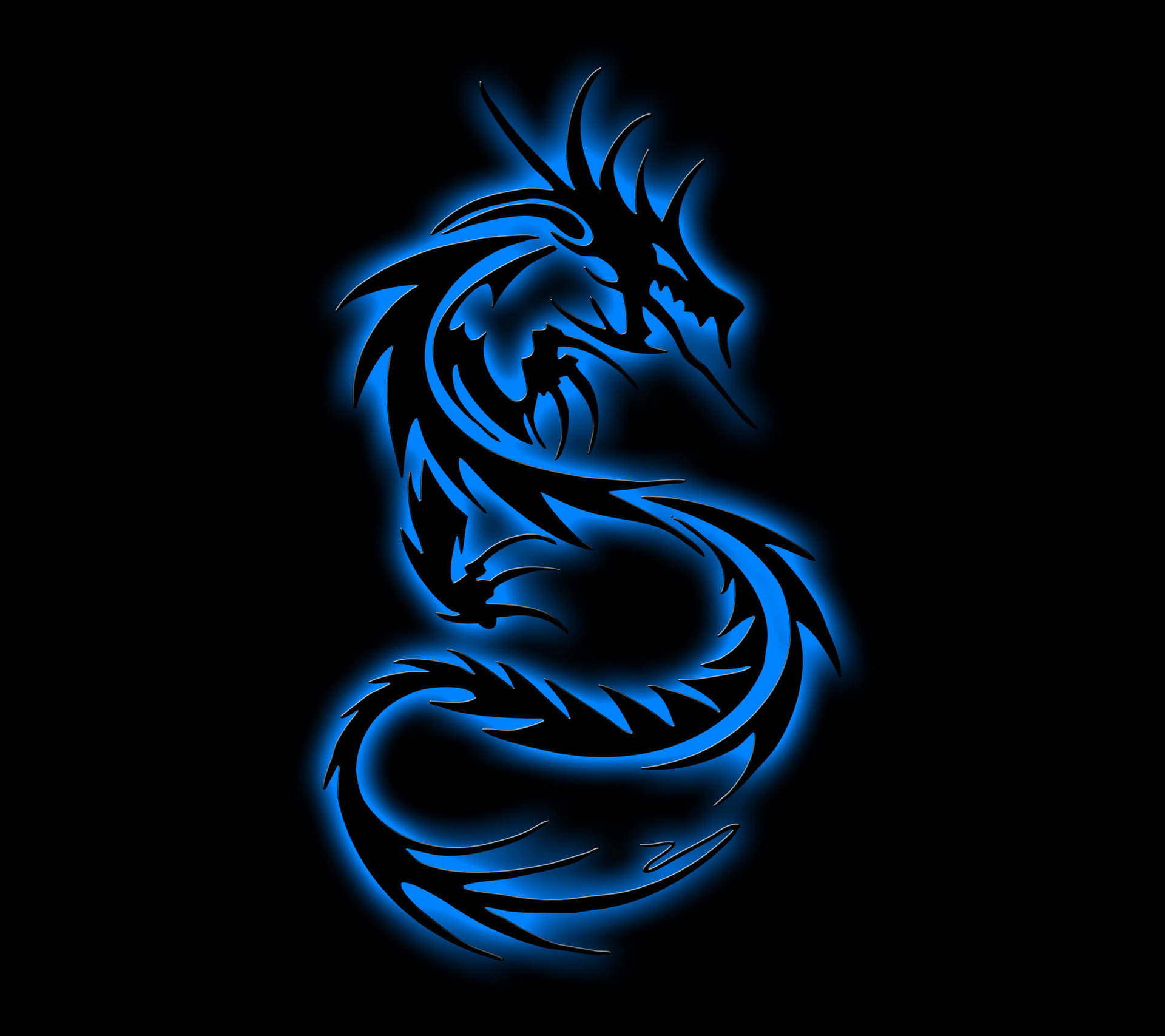 Glowing Blue Dragon For Iphone Screens Background