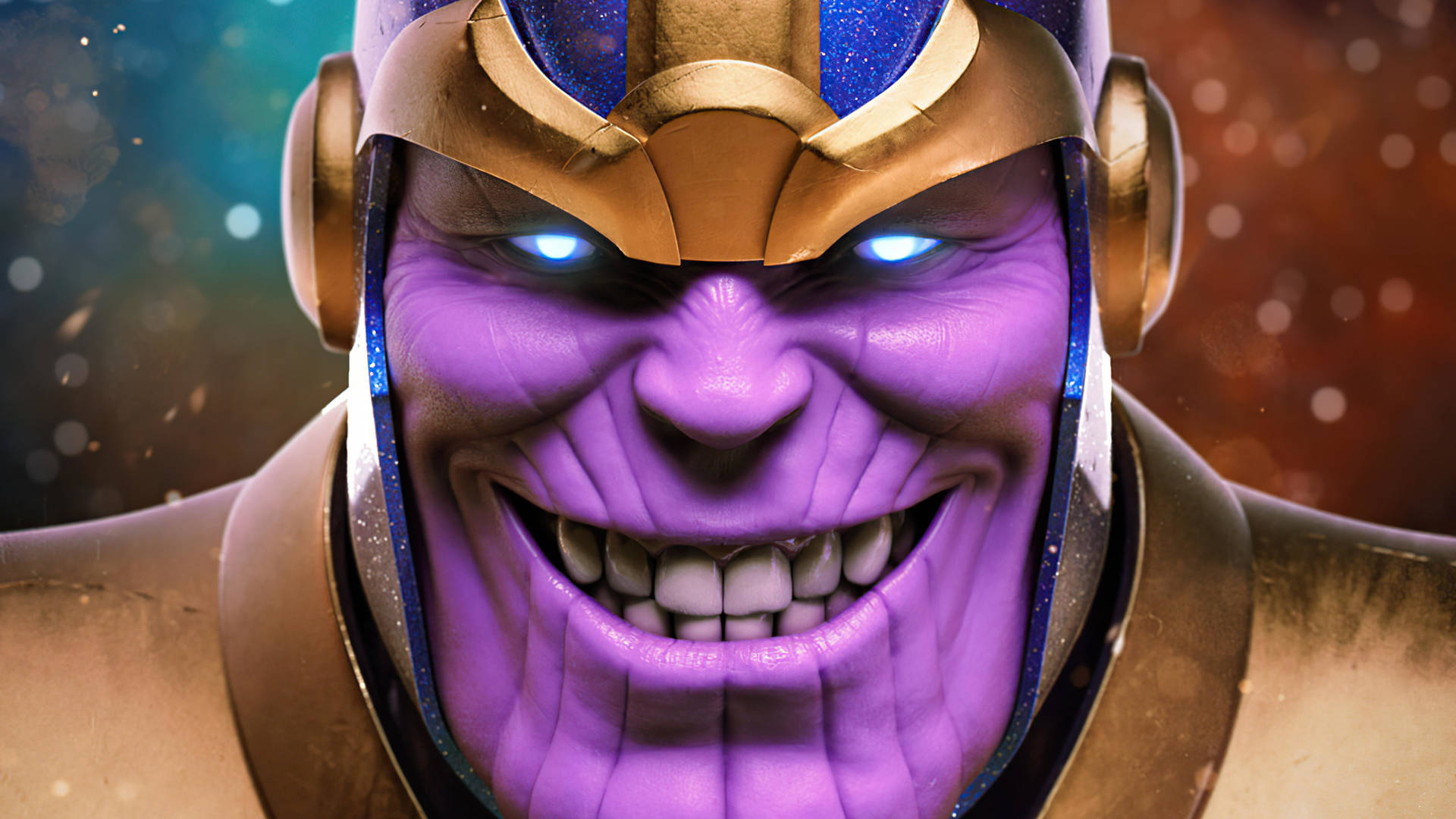 Glowing Blue Eyes Thanos Hd