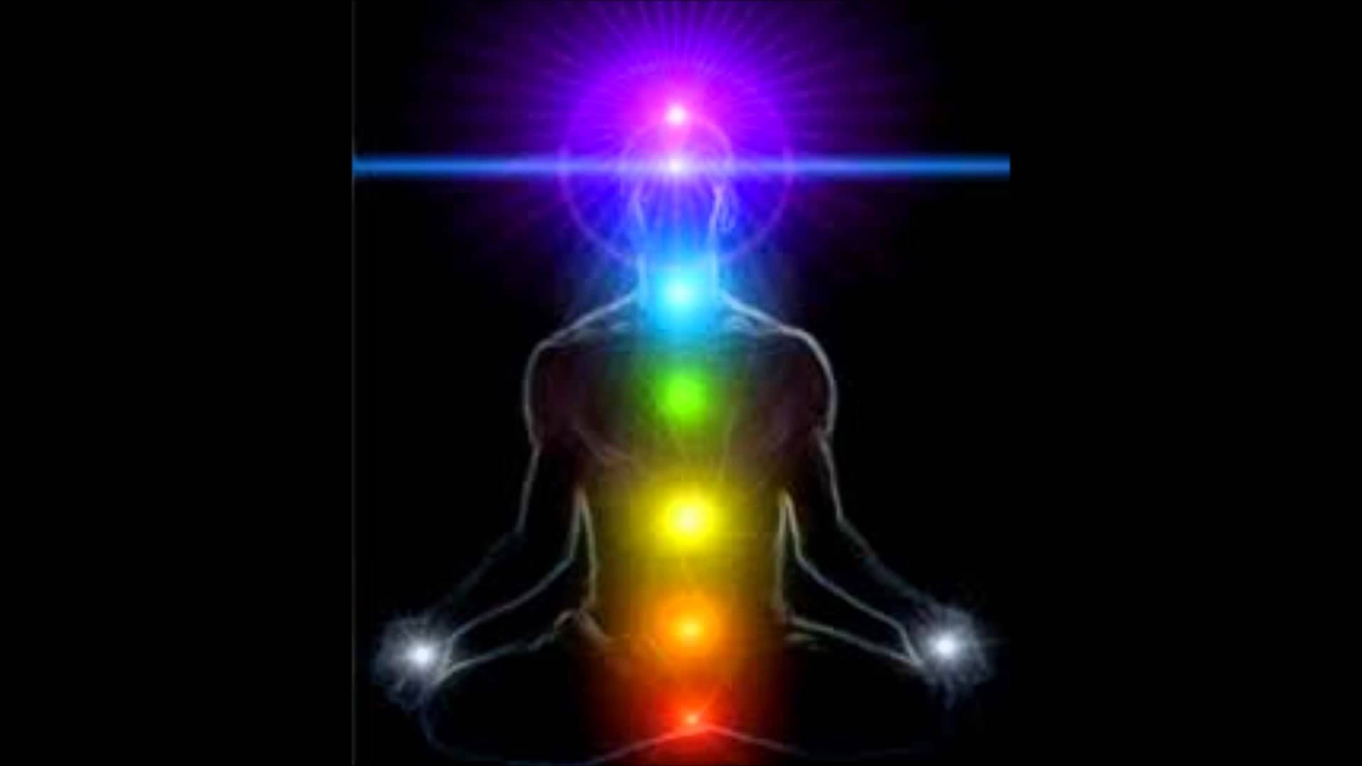 Glowing Body Chakra Level Background