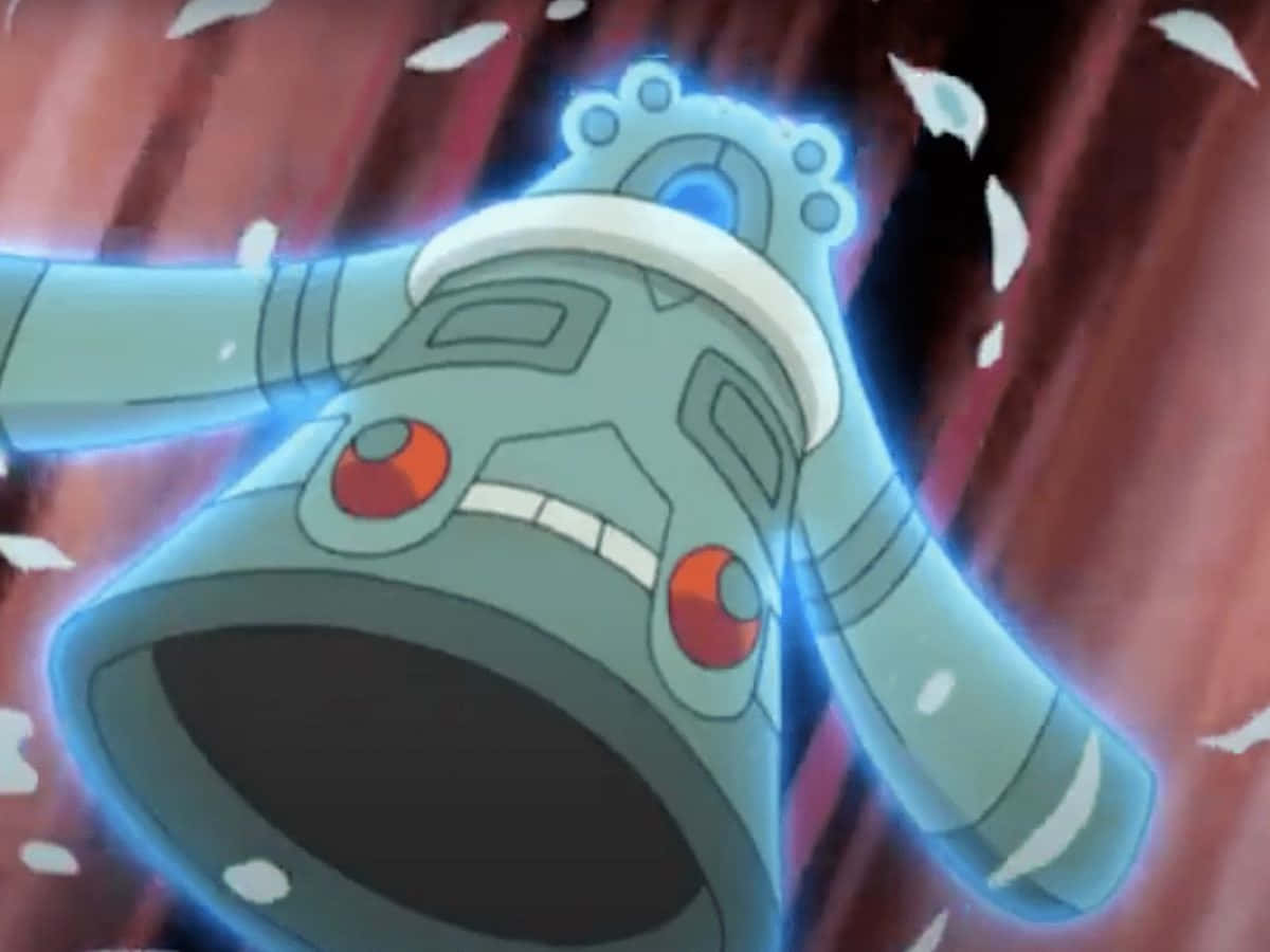 Glowing Bronzong In Anime Background