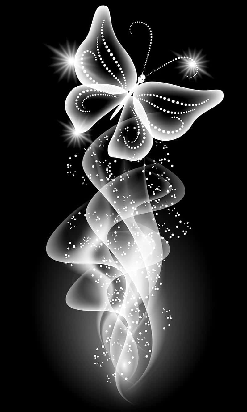 Glowing Butterfly Artwork Background