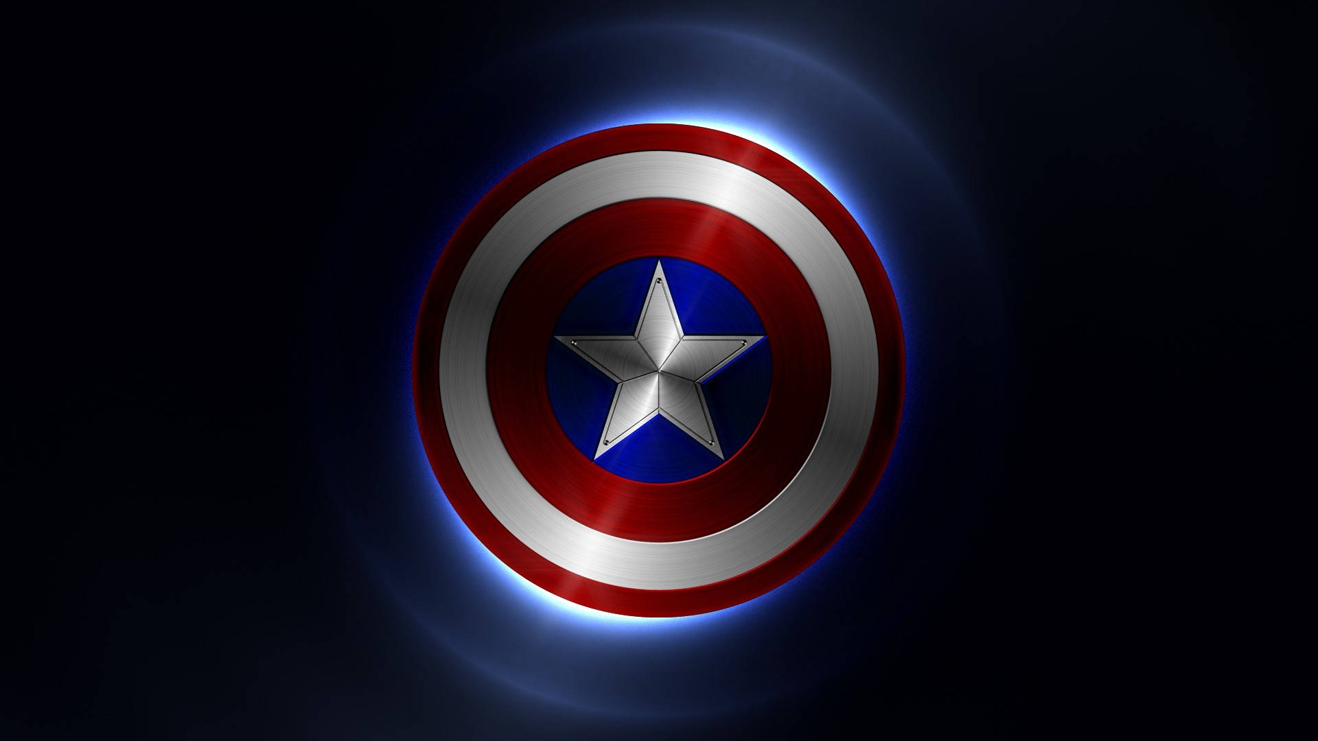 Glowing Captain America Shield Background