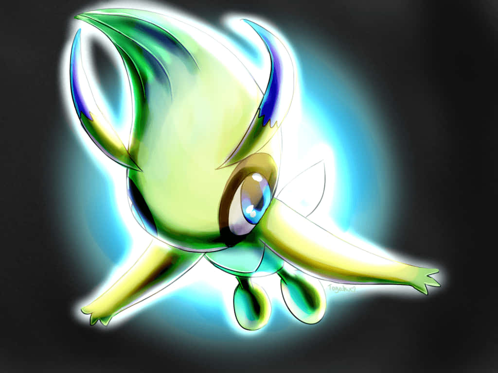 Glowing Celebi Artwork Background