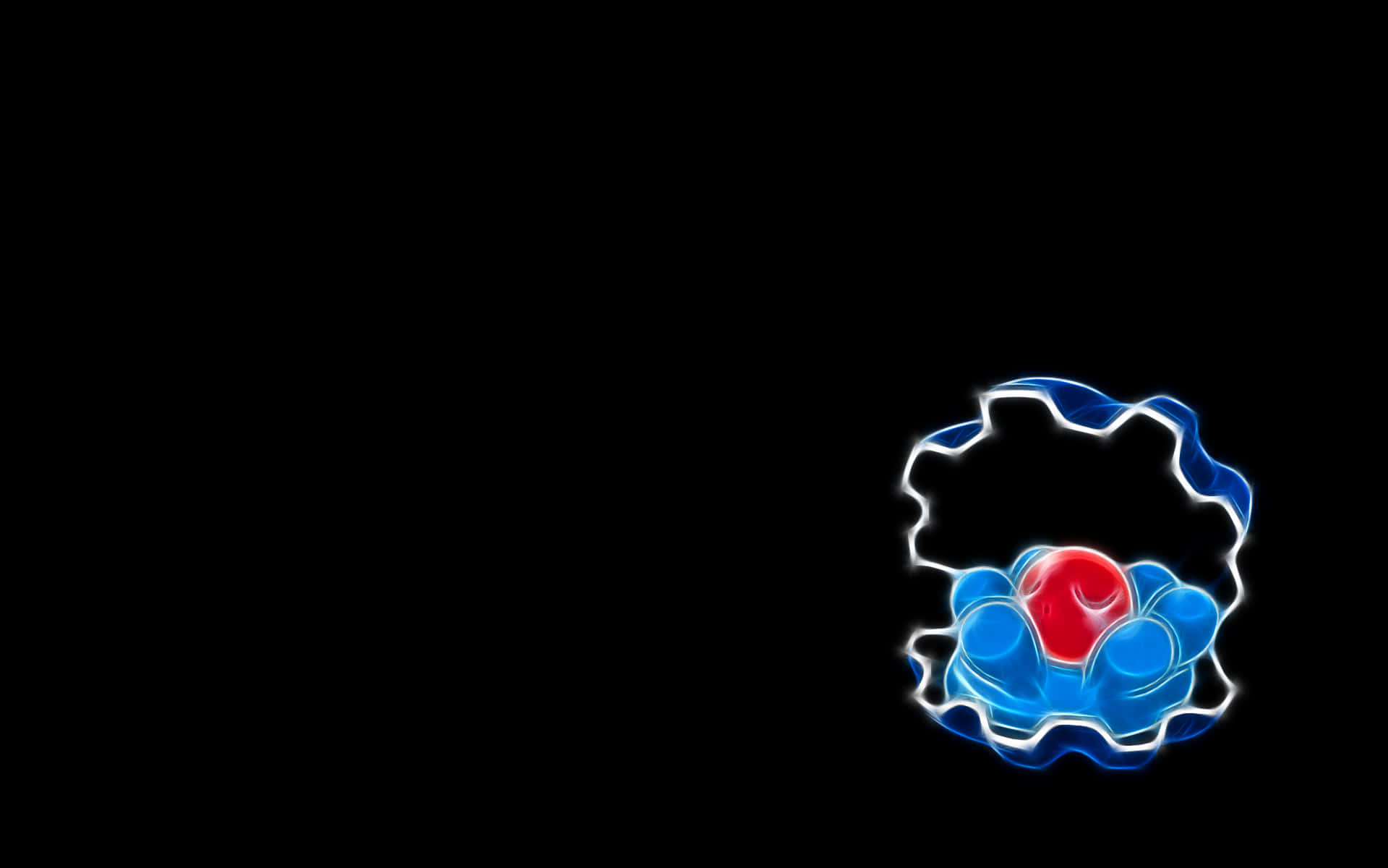 Glowing Clamperl On Black Background Background