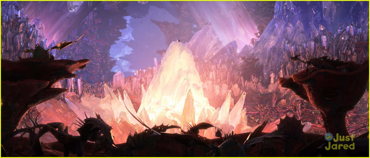 Glowing Crystal How To Train Your Dragon The Hidden World Background