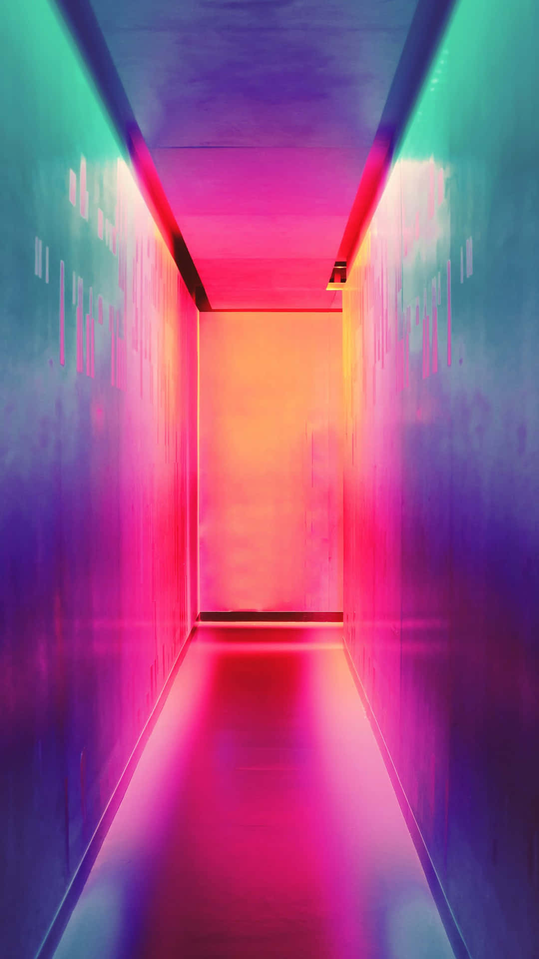 Glowing Cute Neon Pink Hallway Background