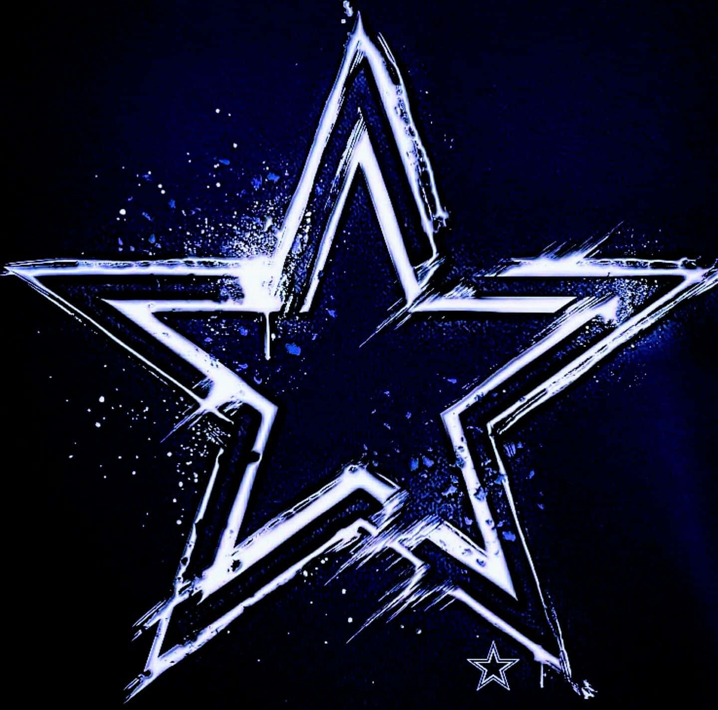 Glowing Dallas Cowboys Star Artwork Background