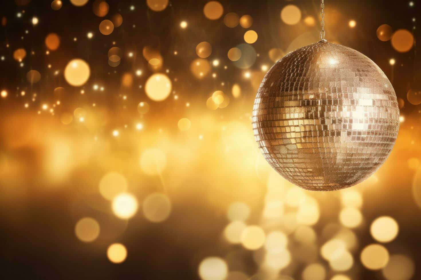 Glowing Disco Ball Bokeh Background