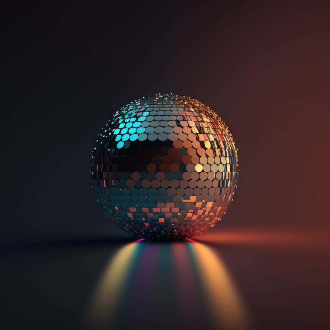 Glowing Disco Ball Illumination Background