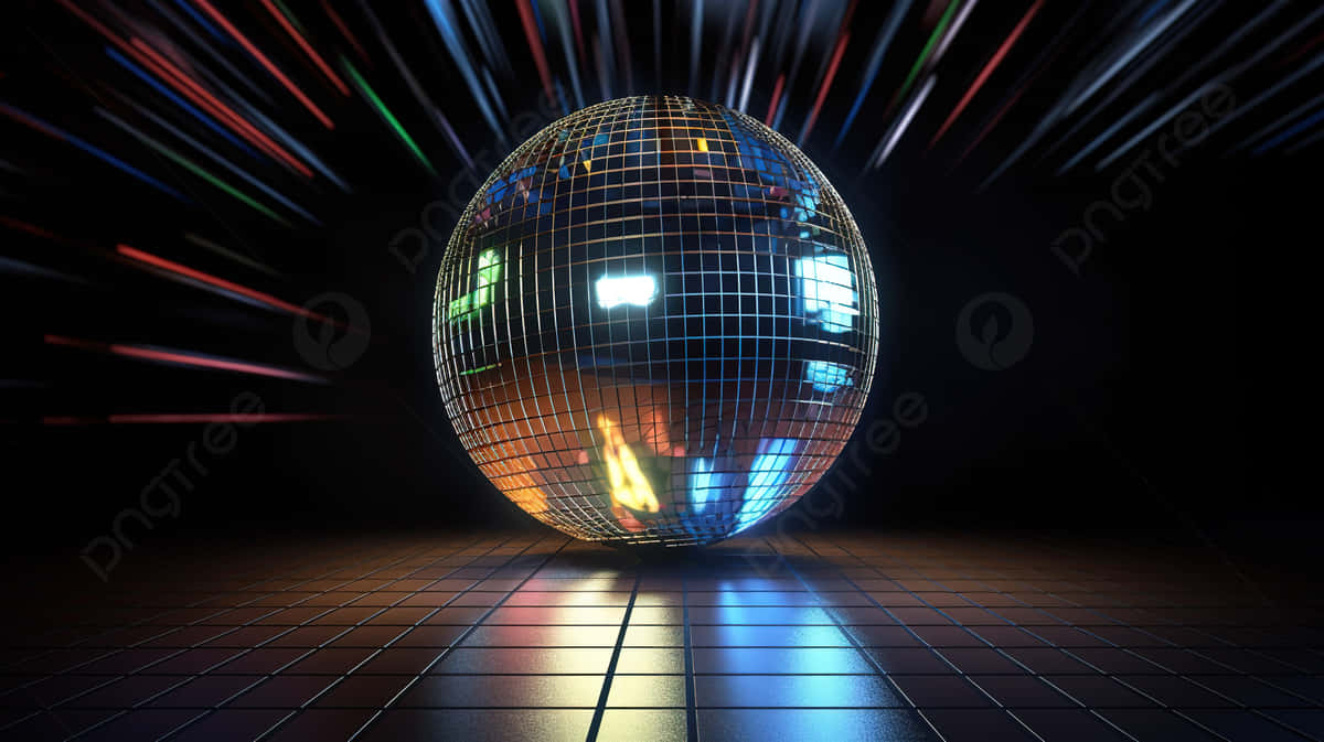 Glowing Disco Ball Nightclub Vibe Background