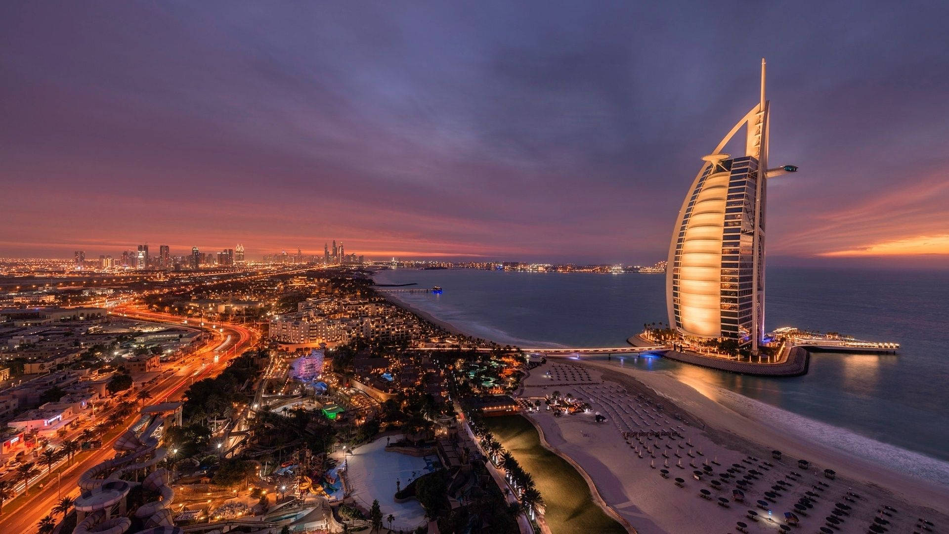 Glowing Dubai Background
