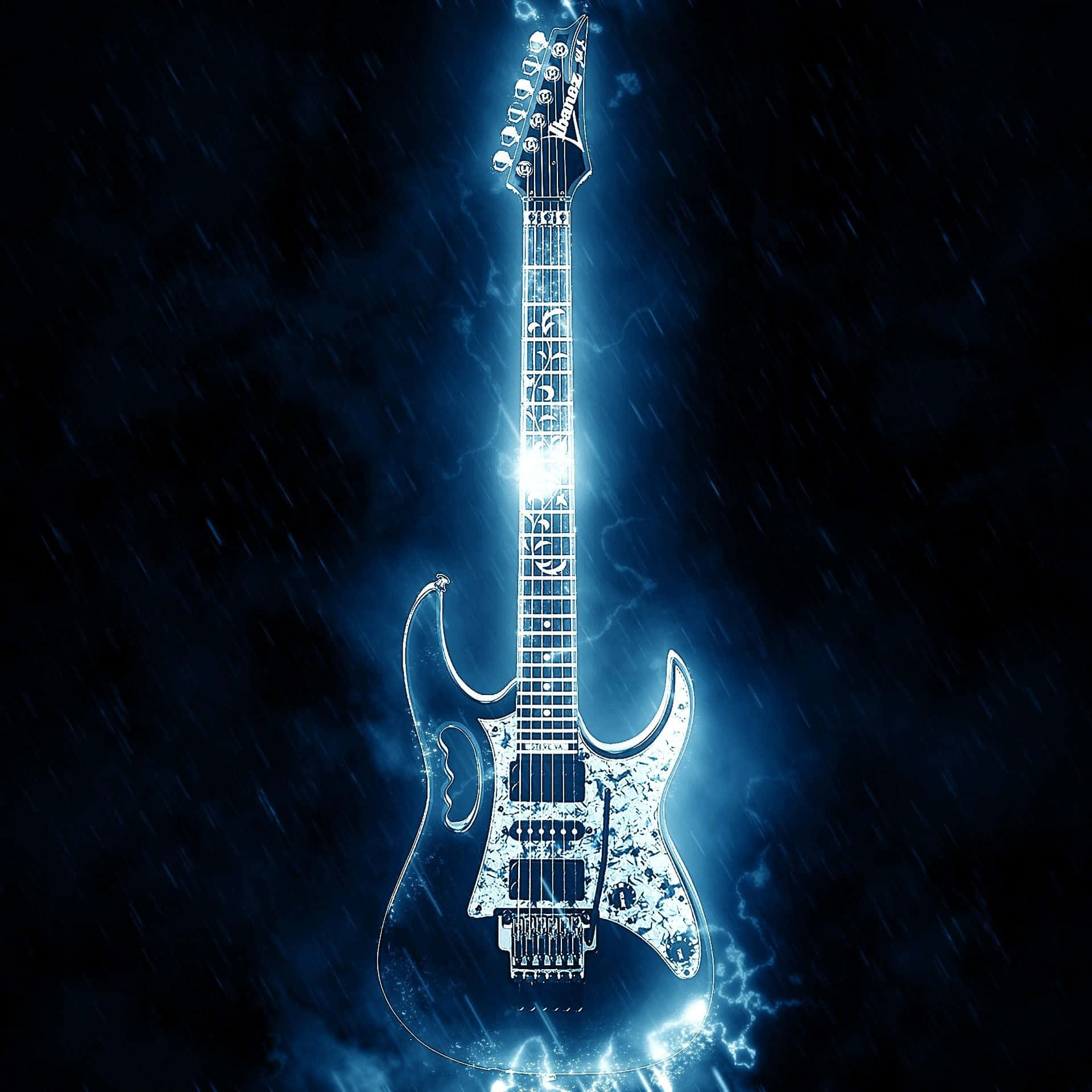 Glowing Electric Guitar