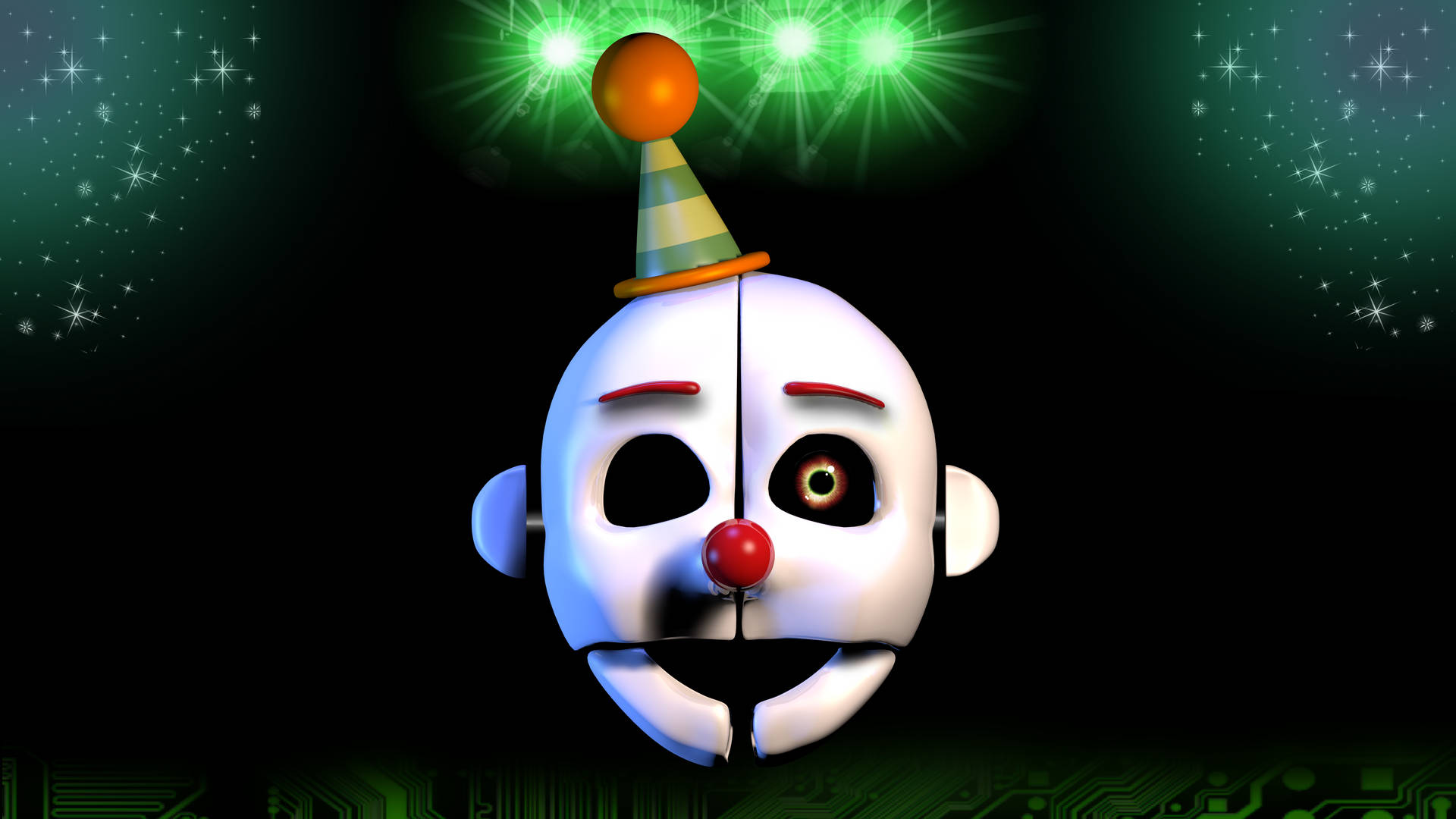 Glowing Ennard Face Mask Background