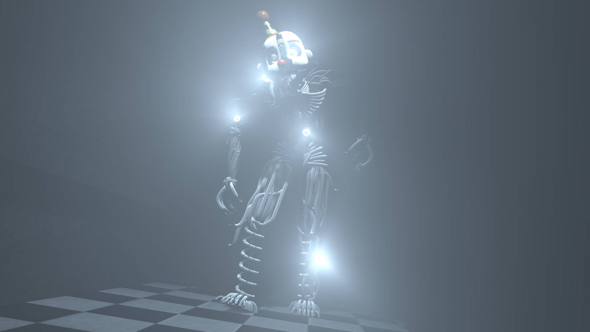 Glowing Ennard Robot Background