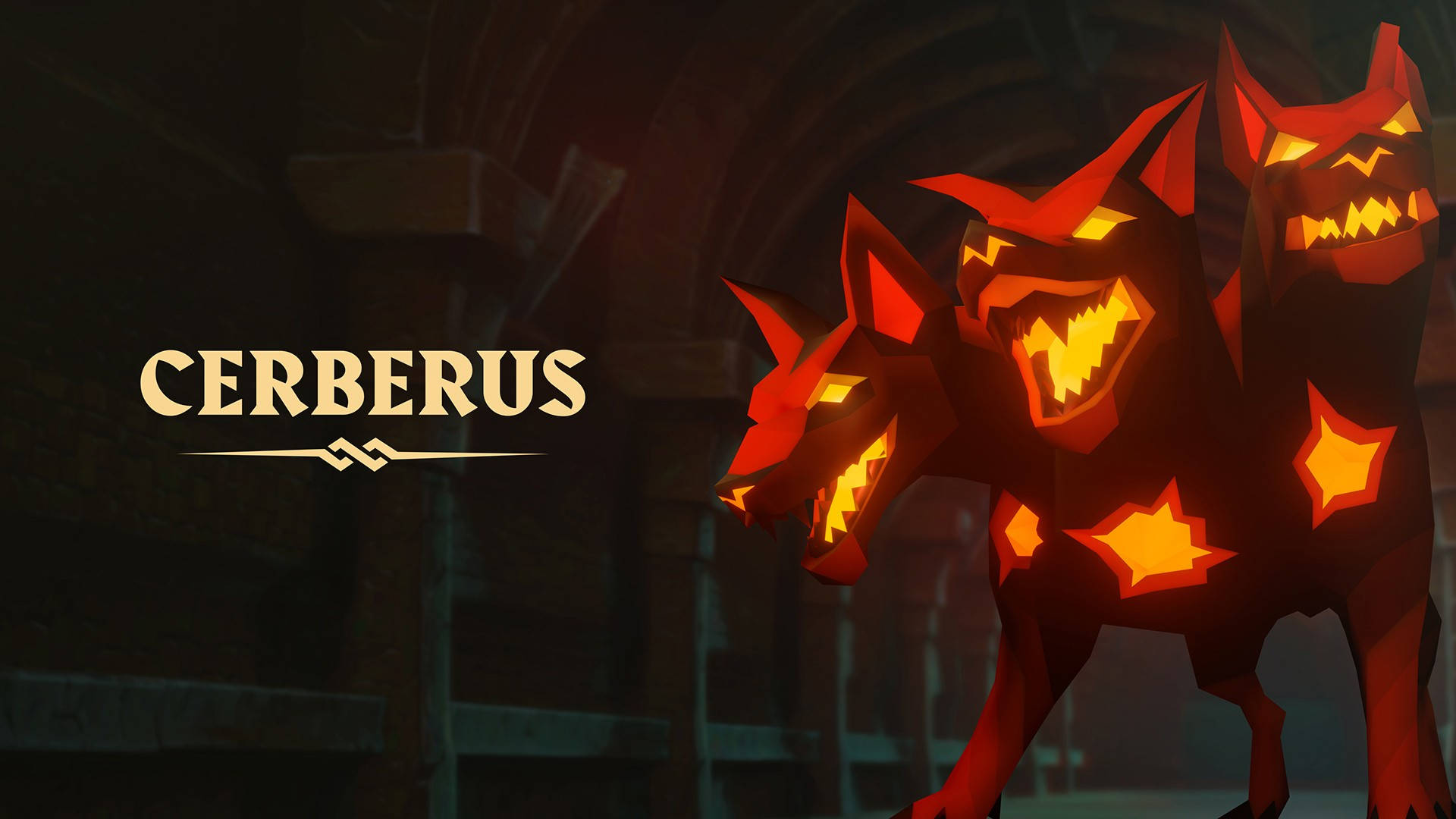 Glowing Flame-colored Cerberus