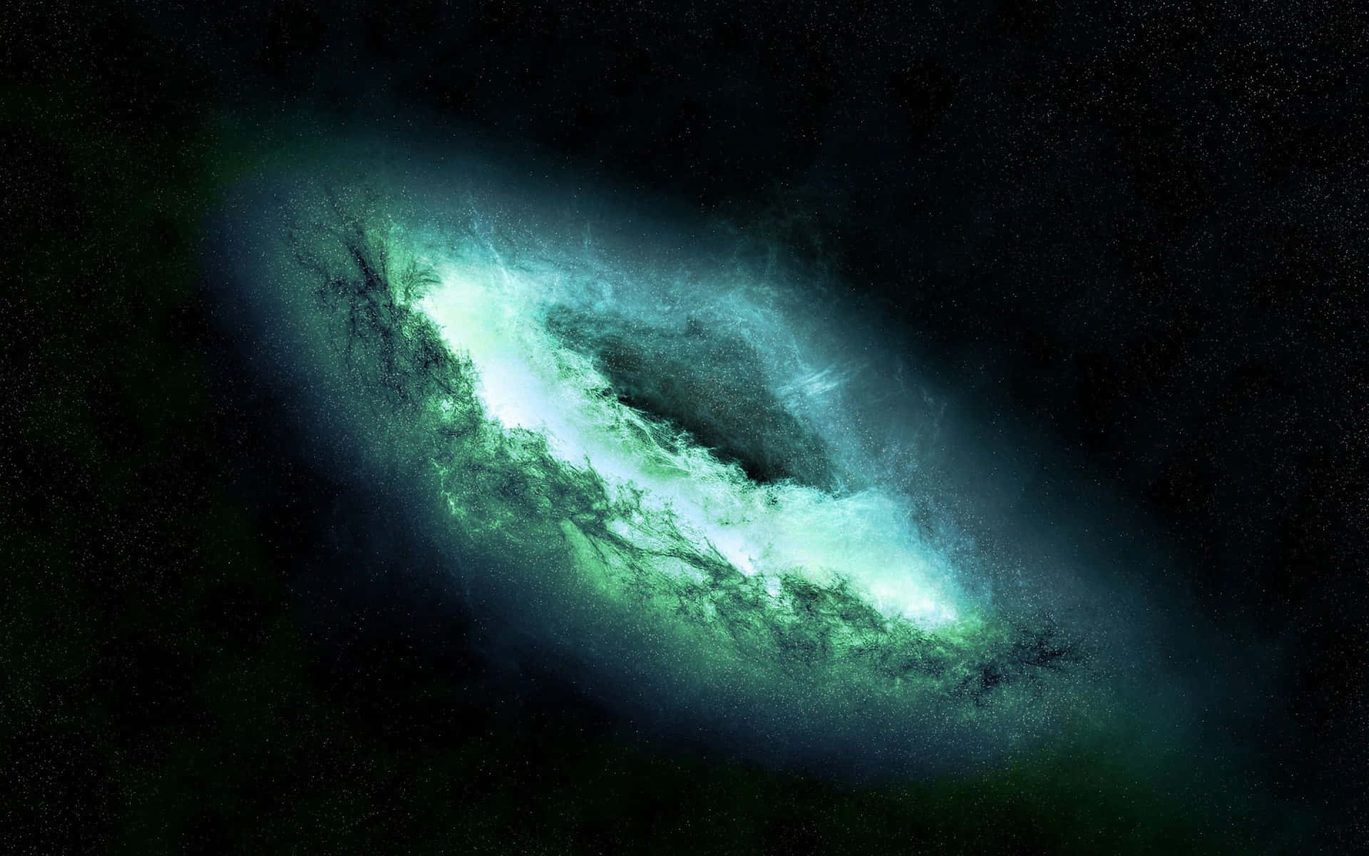 Glowing Galaxy Blue Aesthetic Background