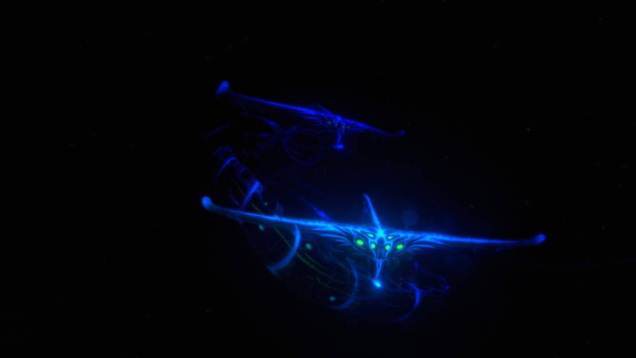 Glowing Ghost Leviathan Background