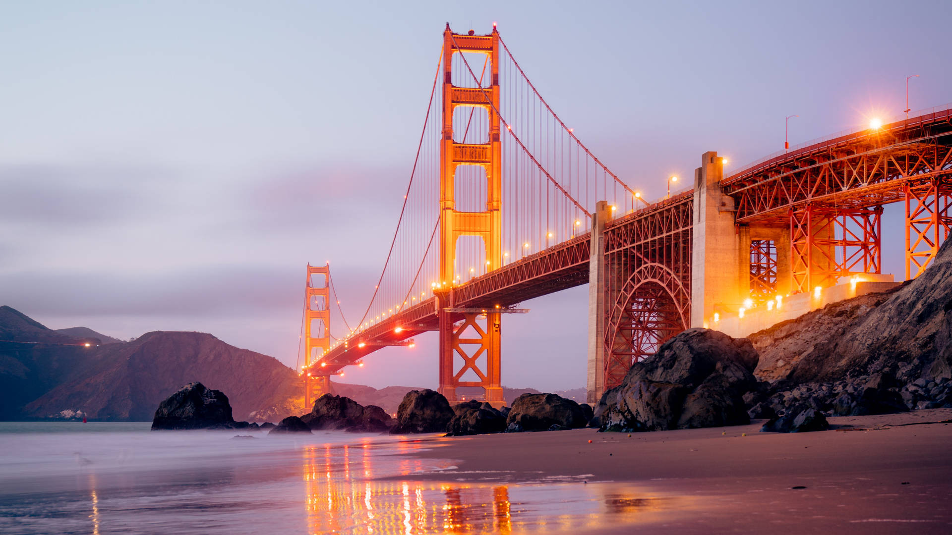 Glowing Golden Gate San Francisco Photography Background