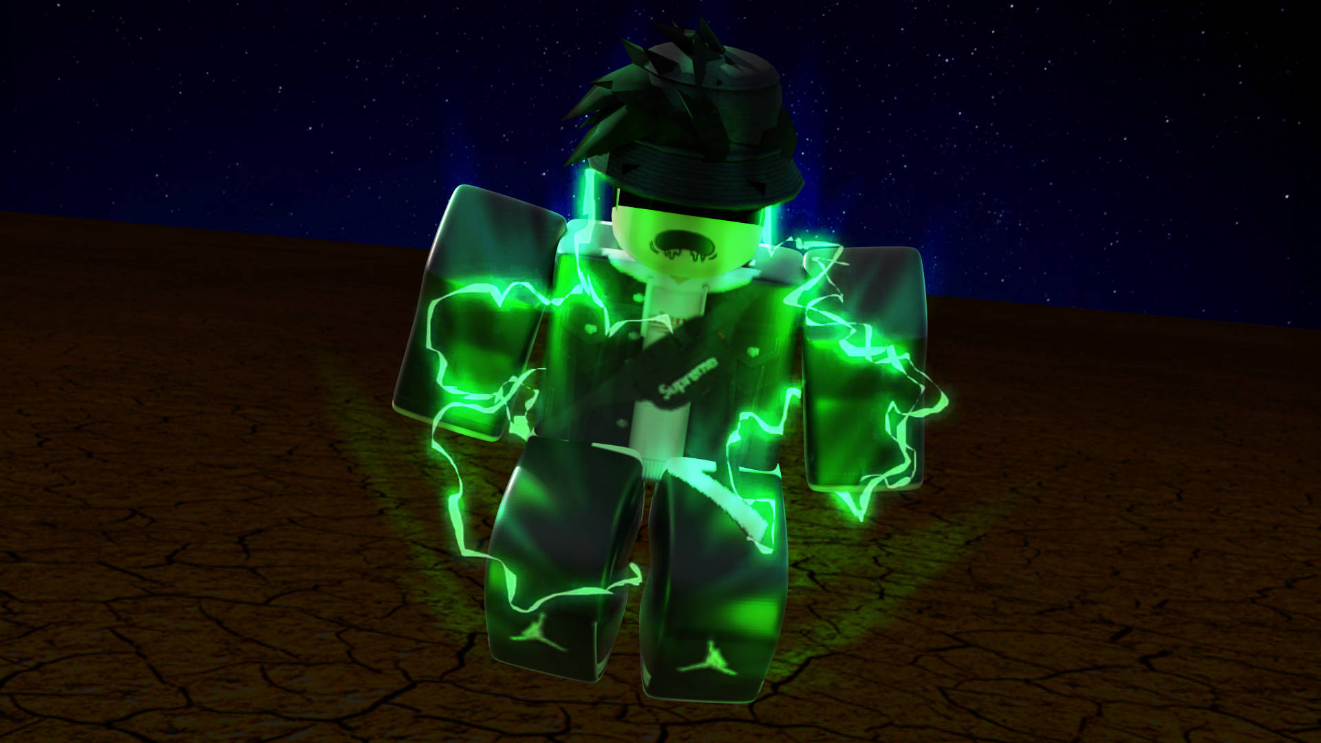 Glowing Green Cool Roblox Background