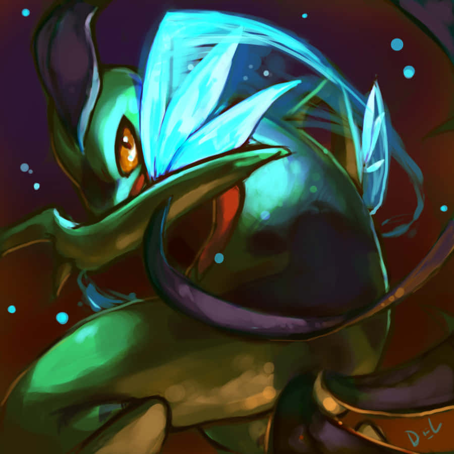 Glowing Grovyle Background