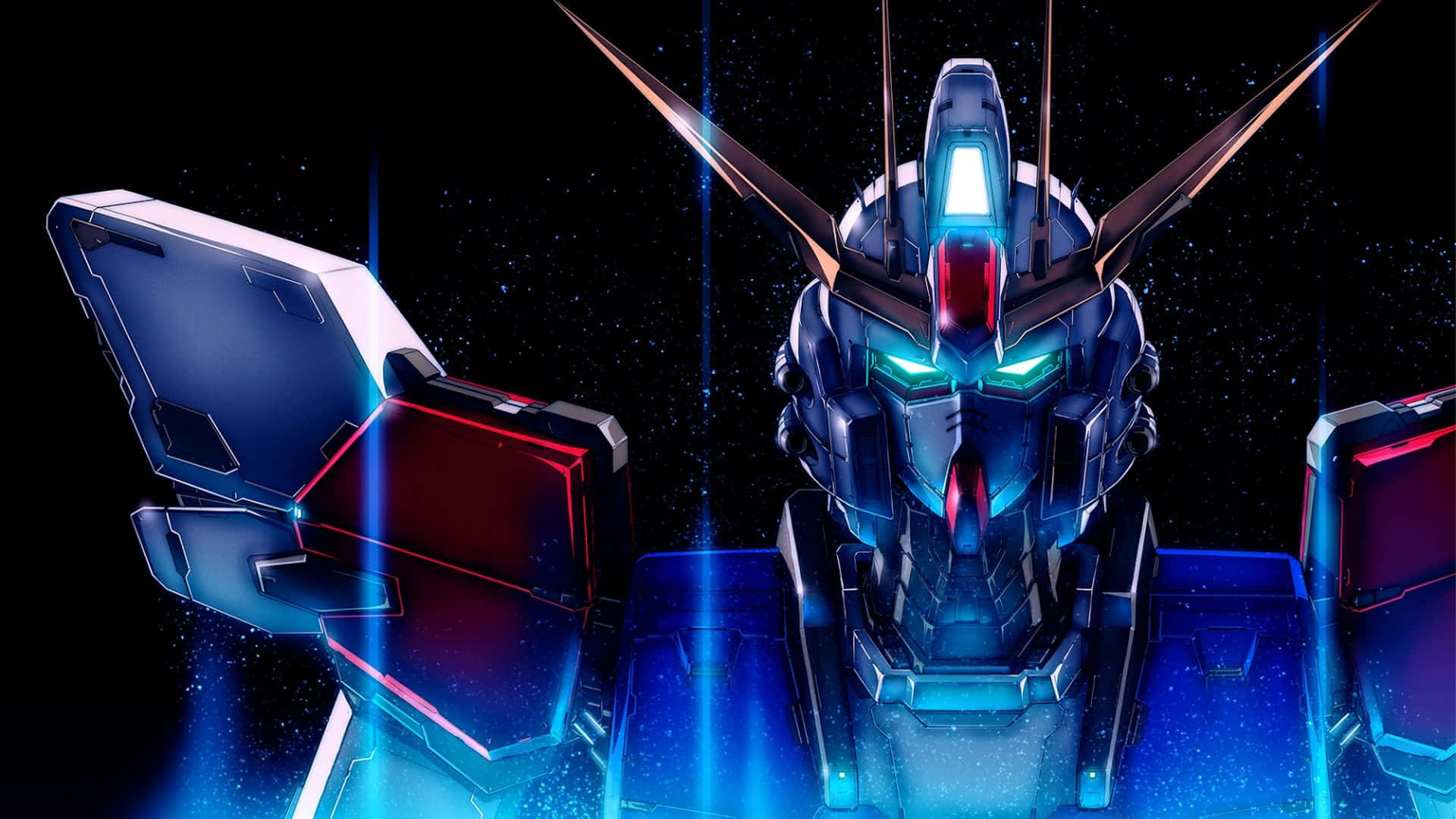 Glowing Gundam Desktop Background