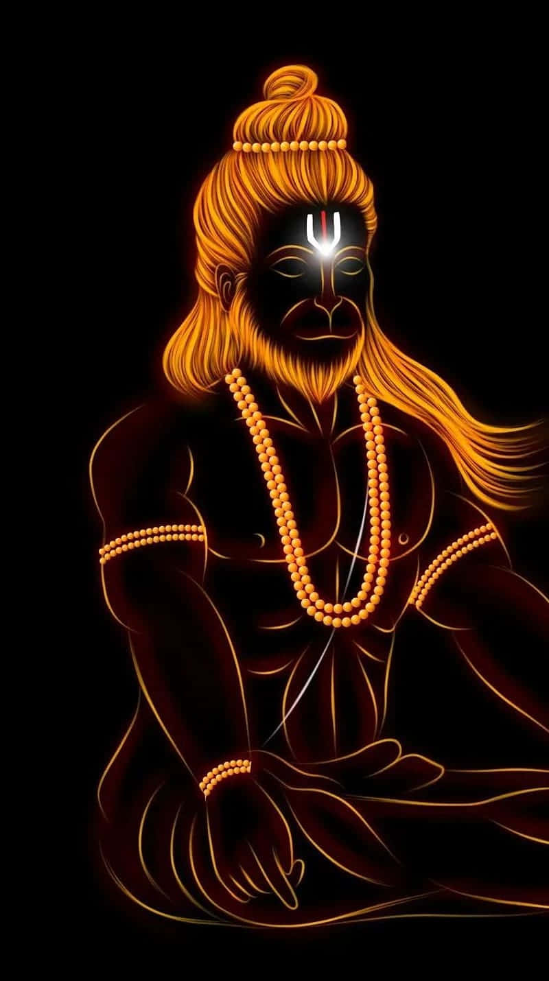 Glowing_ Hanuman_ Artwork Background