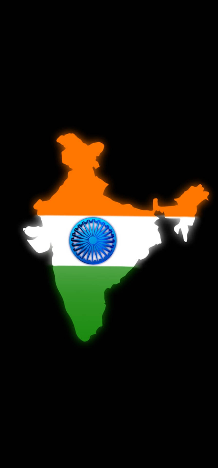 Glowing India Map Background