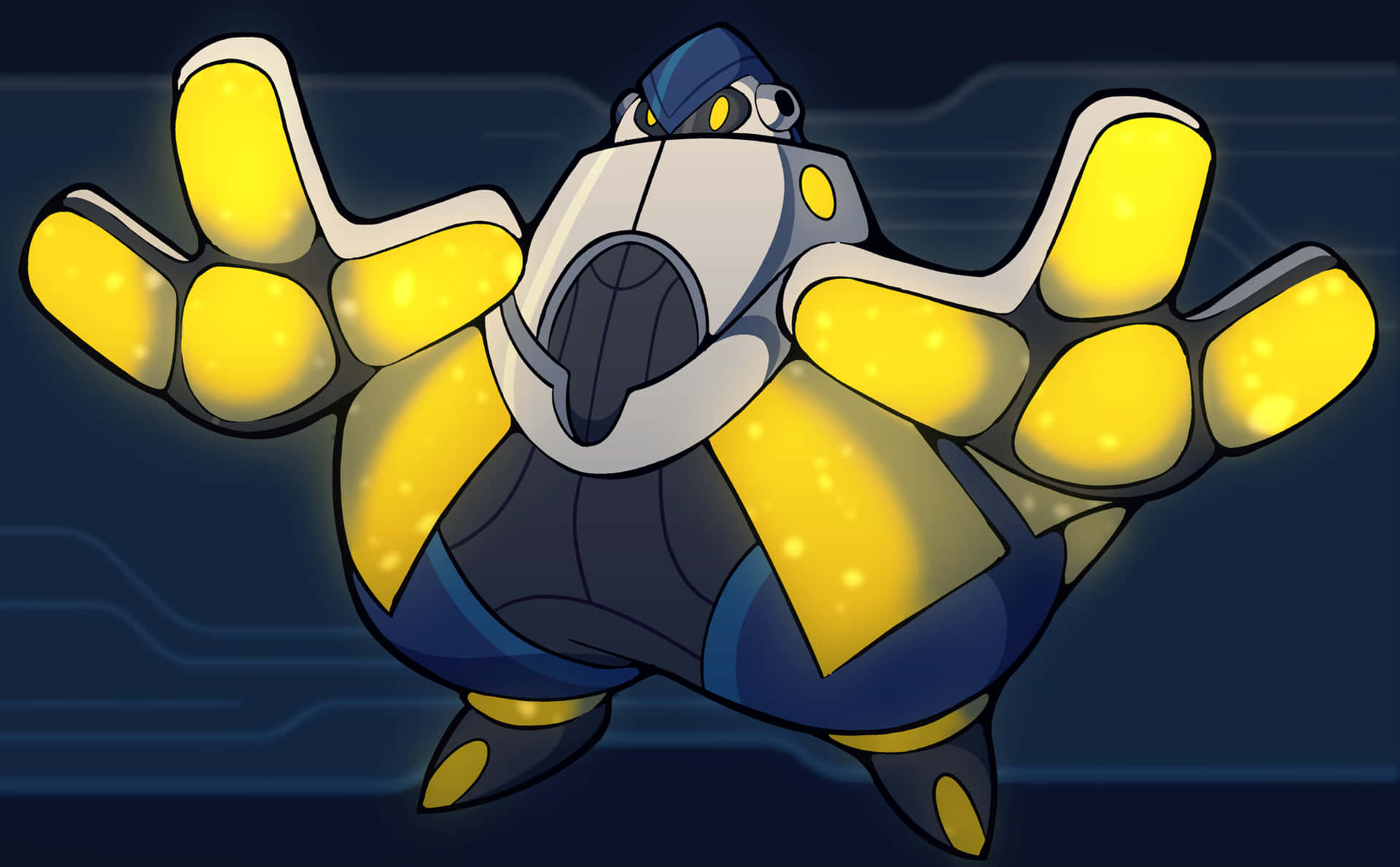 Glowing Iron Hands Background