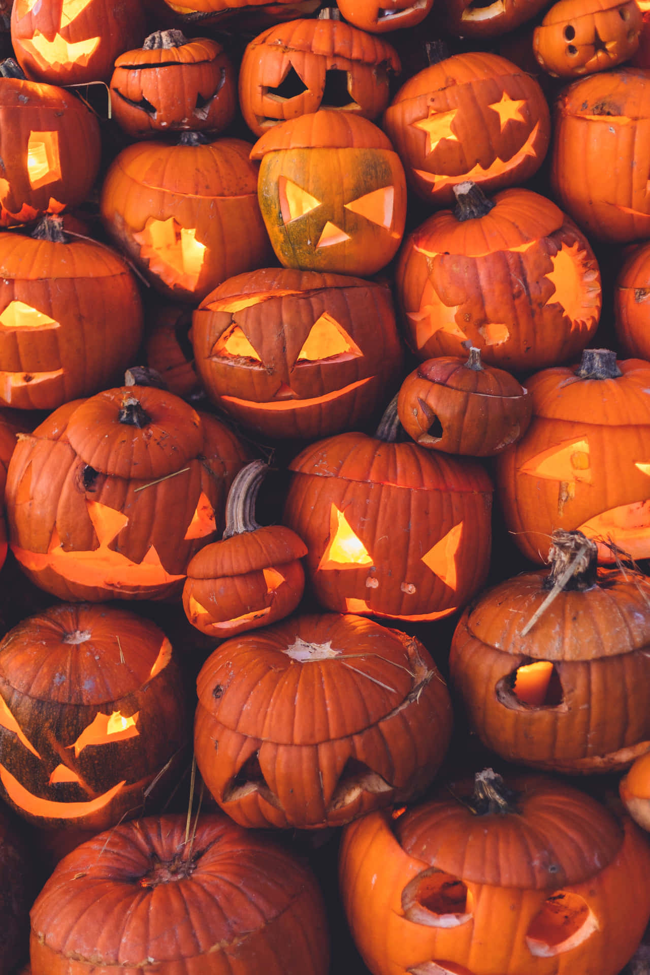 Glowing Jack O Lanterns Collection Background