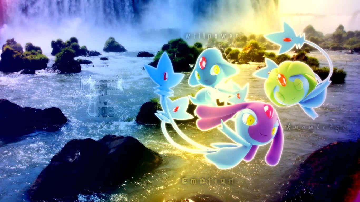 Glowing Lake Guardians Mesprit Background