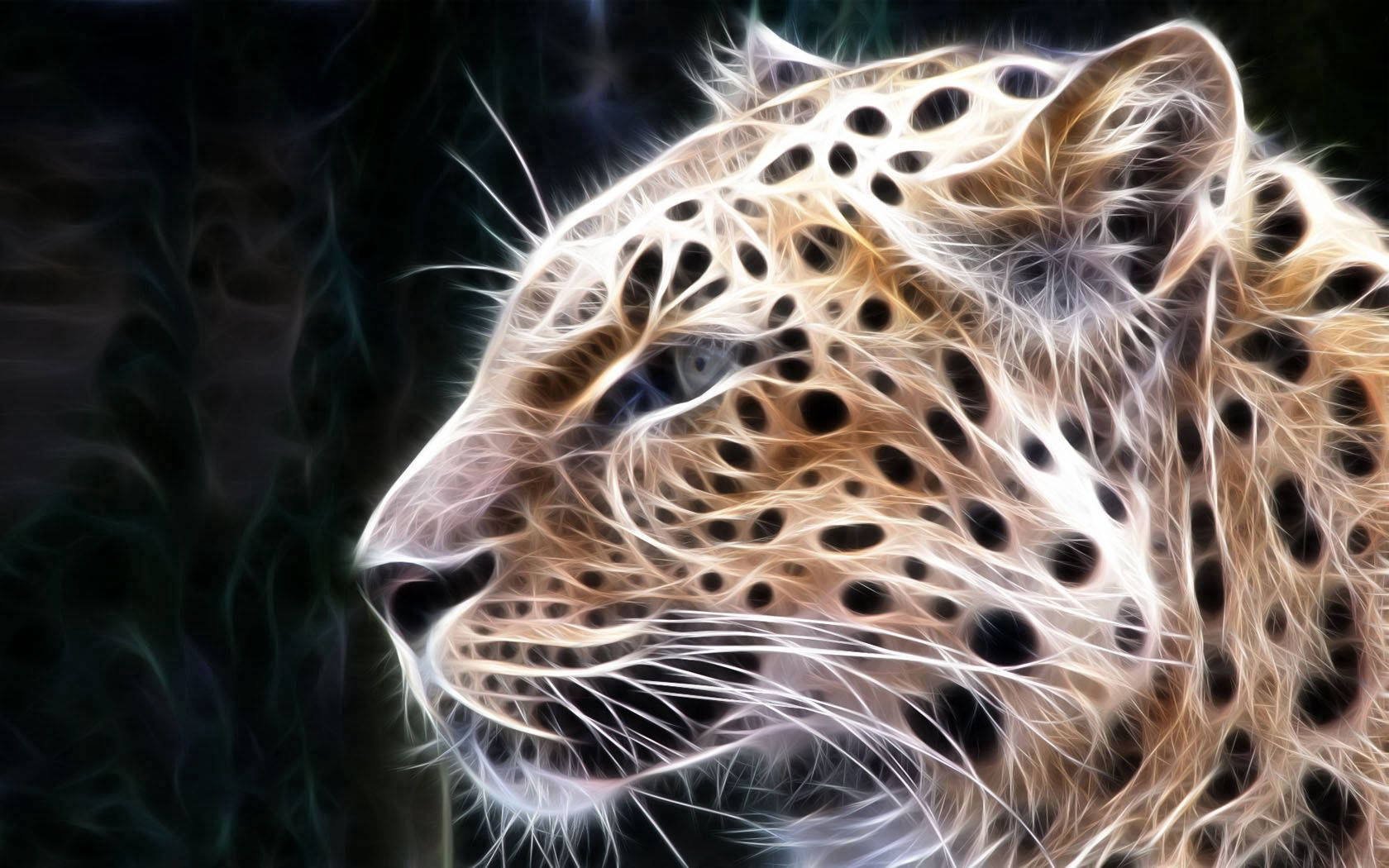 Glowing Leopard Graphic Art Hd Background