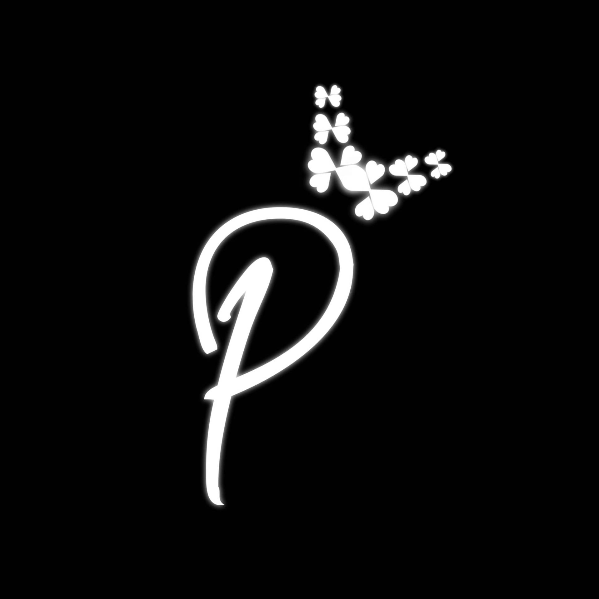 Glowing Letter P Background