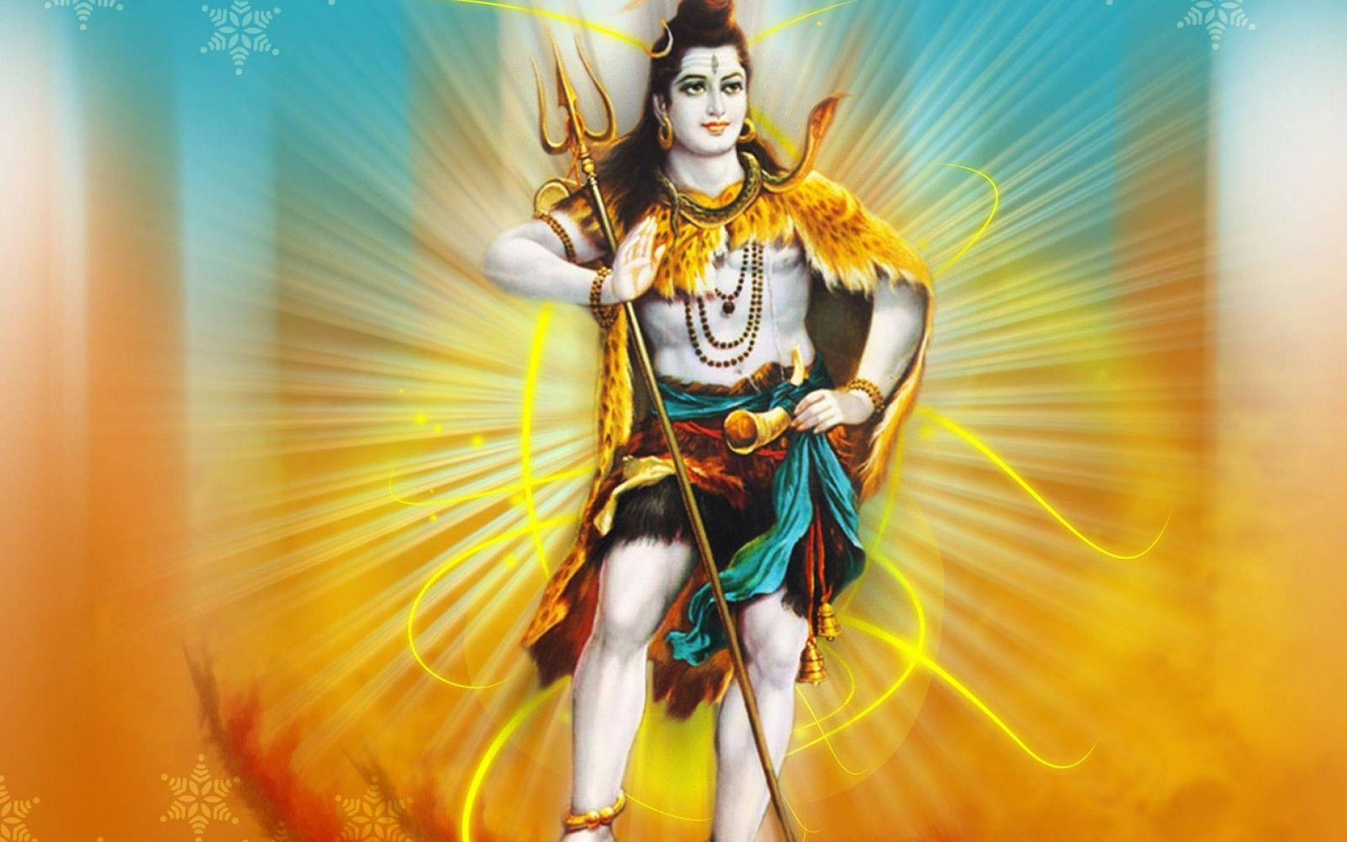 Glowing Lord Shiva Background