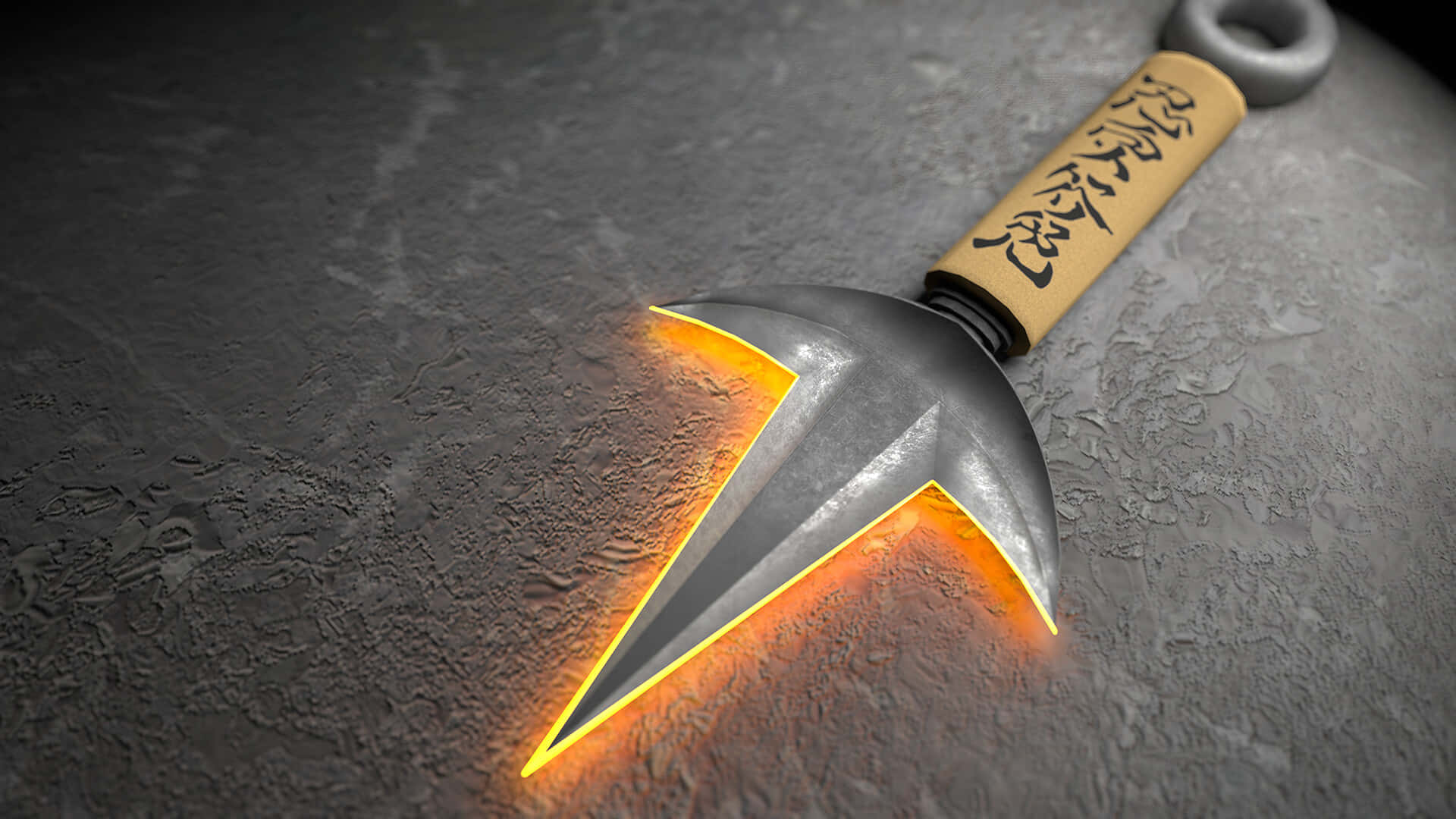 Glowing Minato Kunai Naruto Anime Weapon Background