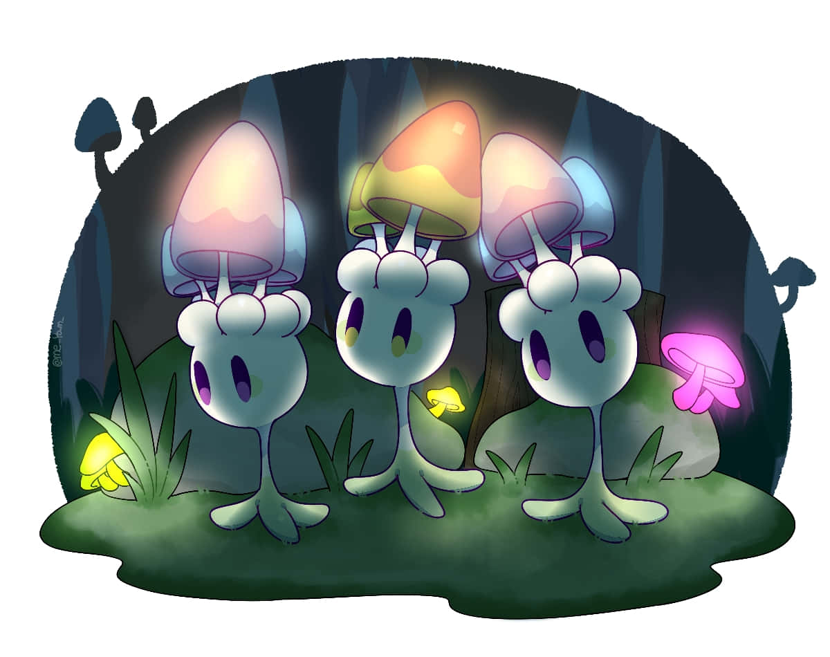 Glowing Morelull - A Mystical Illumination Background