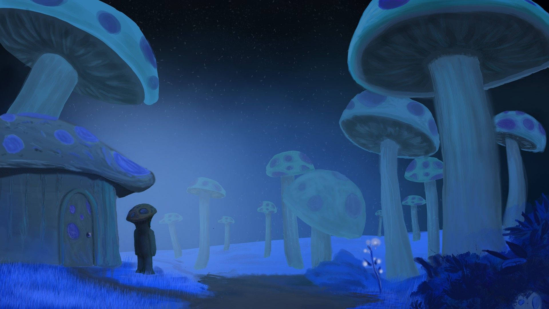 Glowing Mushroom Biome Terraria Background