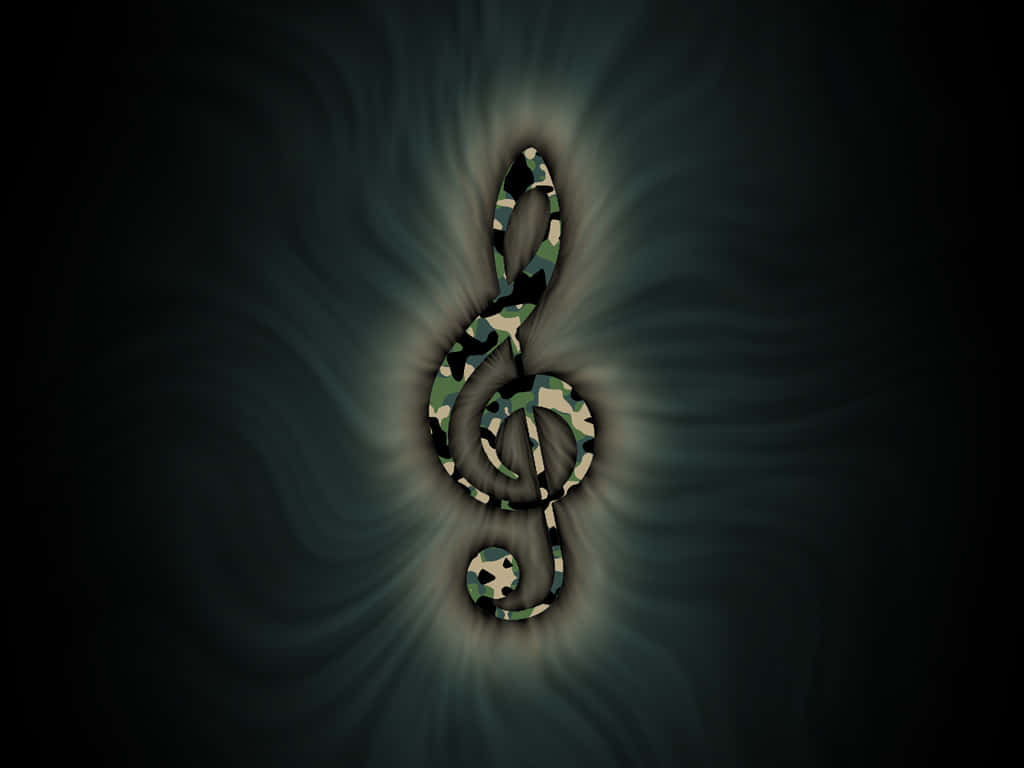 Glowing Music Notes Background