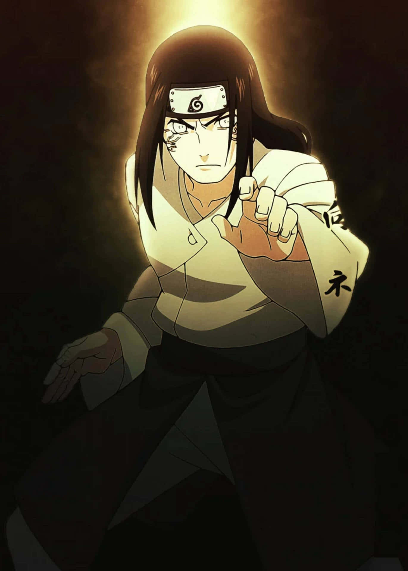 Glowing Neji Hyuga Phone Background