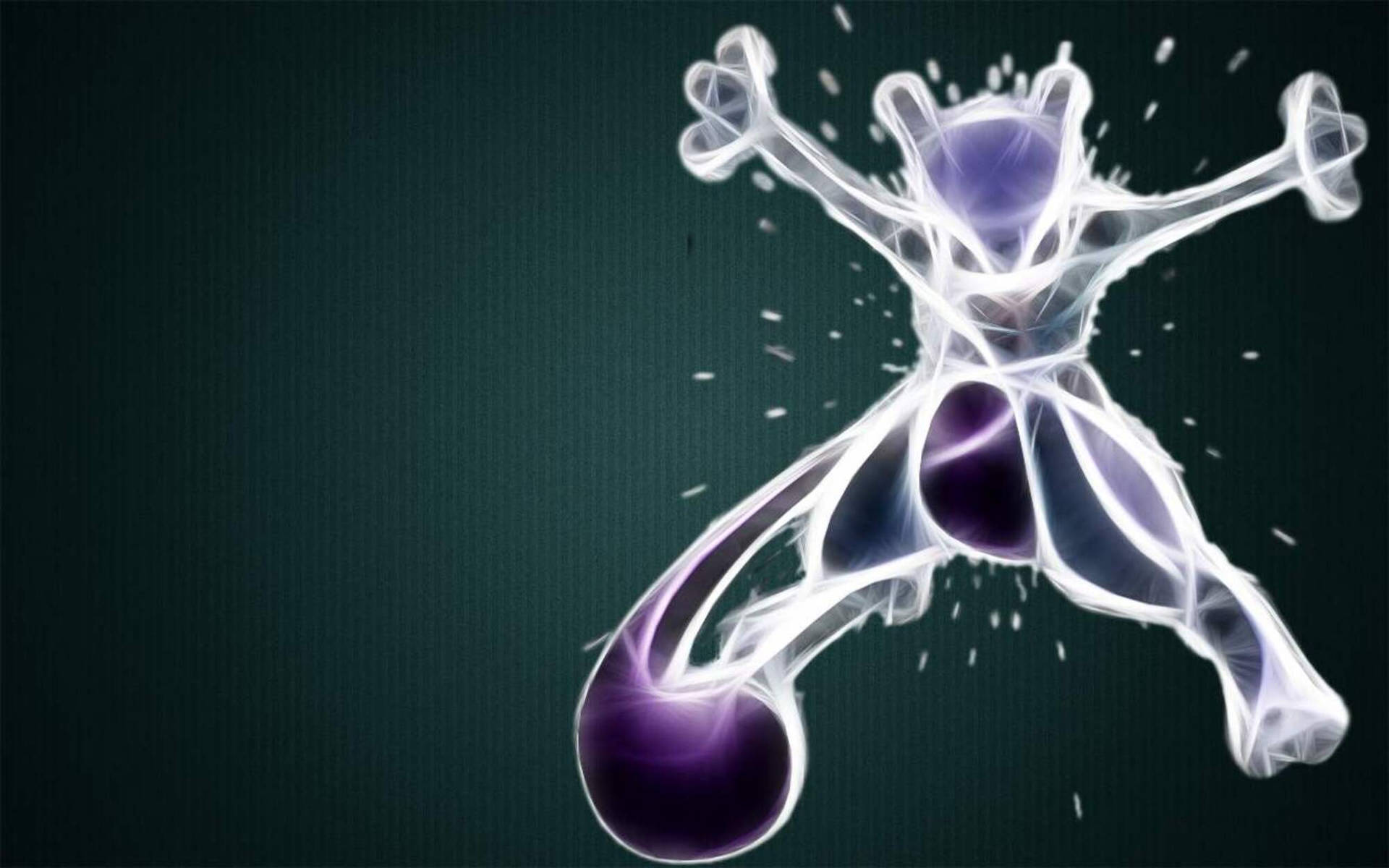 Glowing Neon Mewtwo Background
